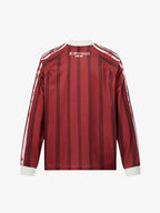 Retro Striped 88 Print Graphic Jersey Long-Sleeved T-Shirt - 2618