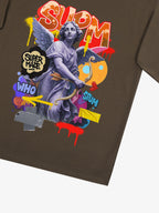 Retro Angel Statue Graffiti T-Shirt