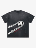 Skull Goalkeeper Splatter Graphic T-Shirt