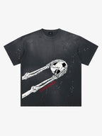Skull Goalkeeper Splatter Graphic T-Shirt