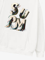French Terry Streetwear Gravel Wire Font Hoodie