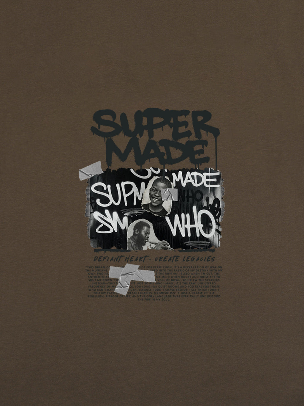 Streetwear Graffiti Character Collage Graphic T-Shirt