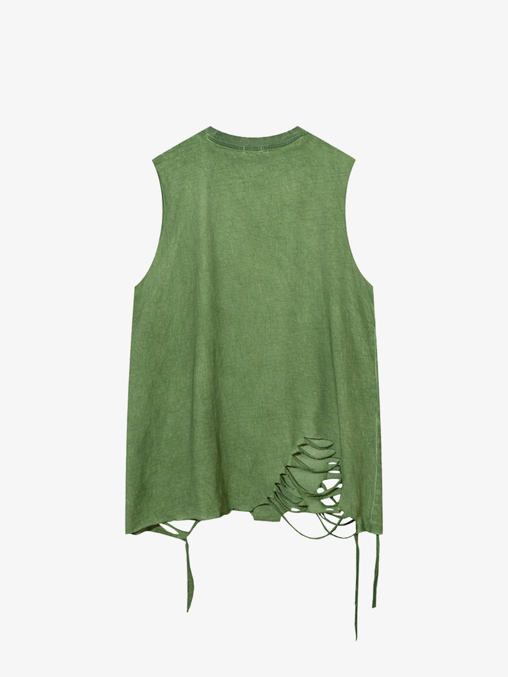Street Ripped Vest with Detachable Necklace
