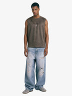 Suede Thorn Embroidered Vest