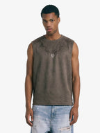 Suede Thorn Embroidered Vest