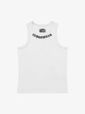 Gothic Lettering Embroidered Ribbed Vest - 2522