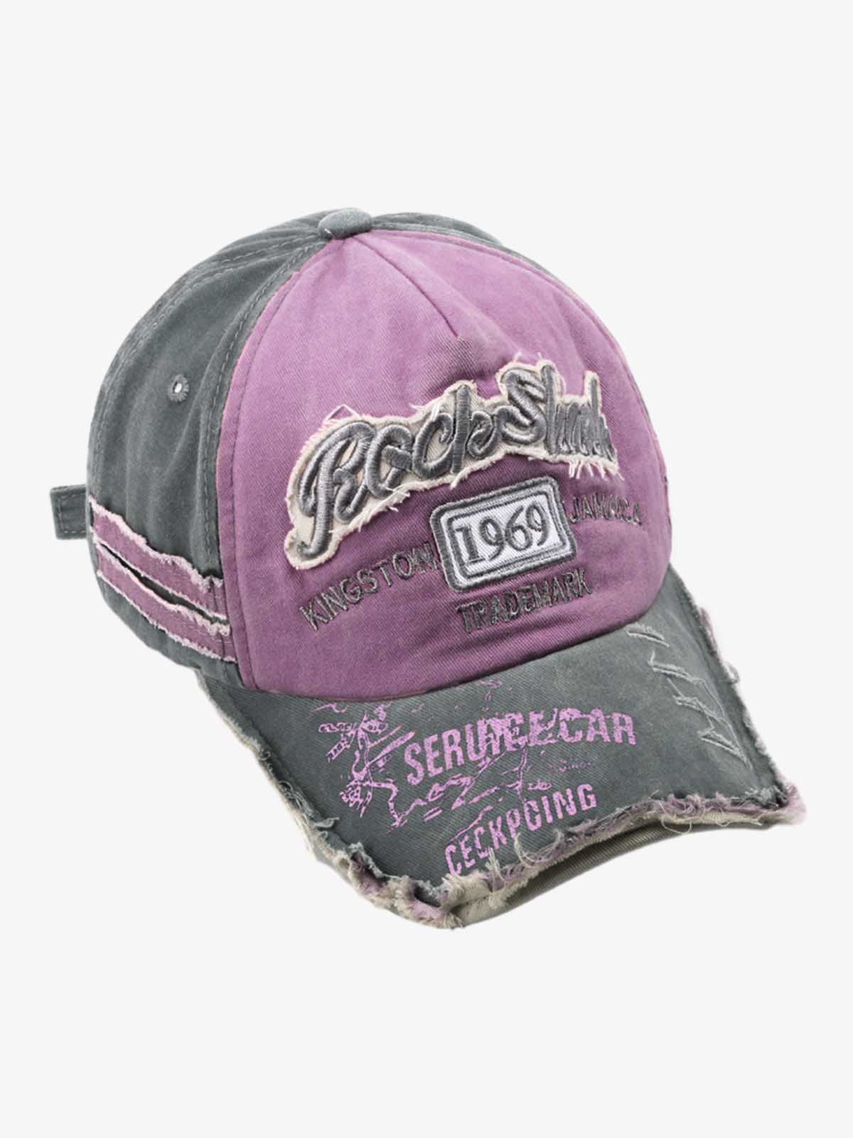 Theprecipice Retro Letter Denim Cap - 2136