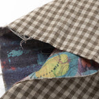 Vintage Print Oversized Shirt — fabric close-up