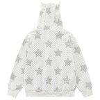 Y2K Skeleton Star Graphic Oversized Hoodie — front view