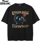 Vintage Black Skull Faded T-Shirt — back view