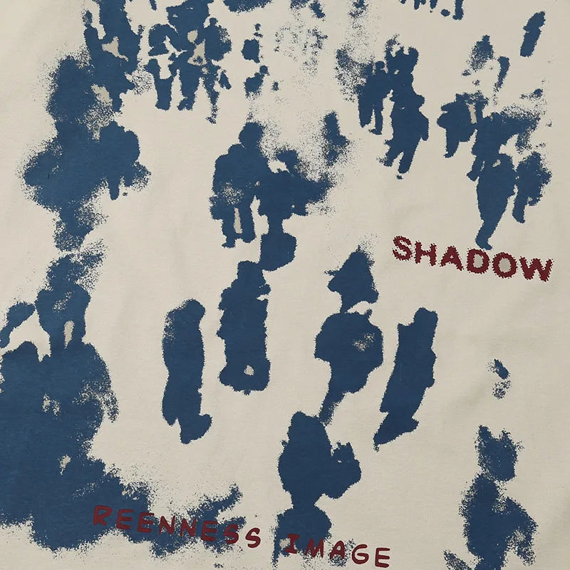 Shadow Letter Print T-Shirt — back view