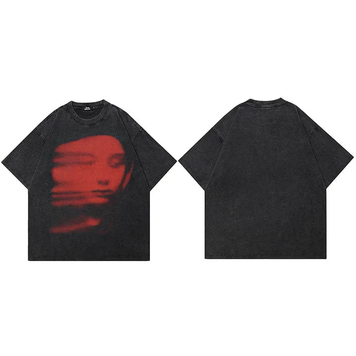 Vintage Black Face Washed T-Shirt — styling shot