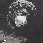 Mask Black Faded T-Shirt — front view