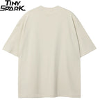 Y2K Beige Graphic T-Shirt — fit shot