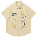 Shirts Cat Embroidered Loose Shirt — styling shot