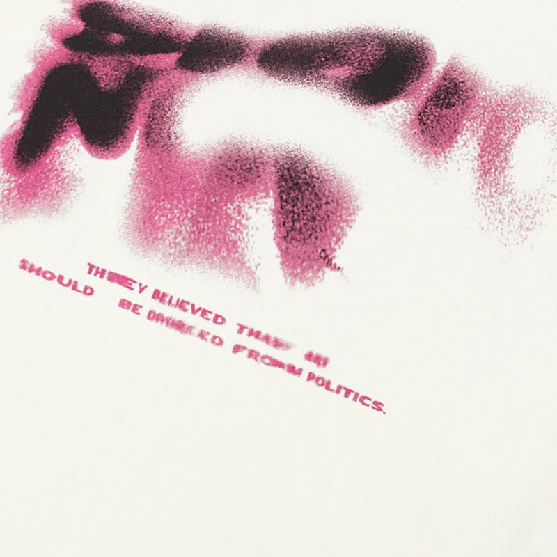 Letter White Graphic T-Shirt — front view