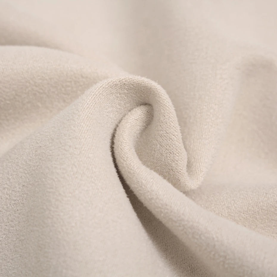 Vintage Suede Oversized T-Shirt — fabric close-up