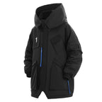 Techwear Hooded Oversized Puffer Jacket — back view