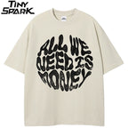 Y2K Black Faded T-Shirt — detail shot