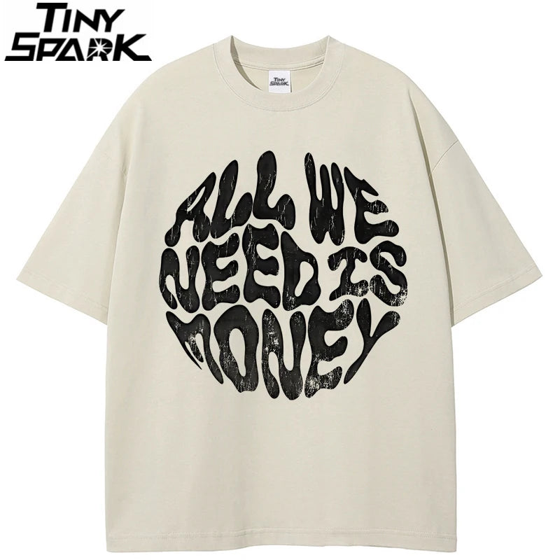 Y2K Black Faded T-Shirt — detail shot
