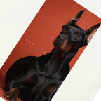 White Doberman Dog Graphic Oversized T-Shirt — front view