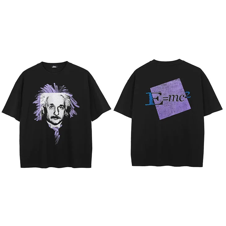 Black Graffiti Faded T-Shirt — side view