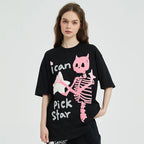 Devil Skull Graphic T-Shirt — fit shot