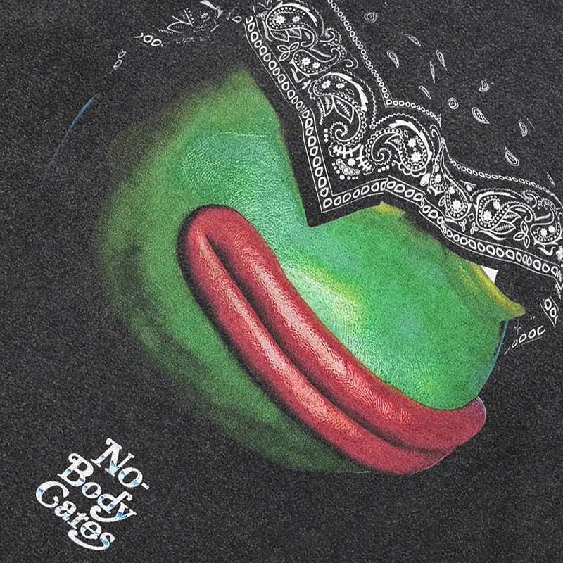 Graphic Black Faded T-Shirt — front view