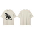 Print Beige Dog Graphic T-Shirt — styling shot