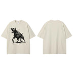 Print Beige Dog Graphic T-Shirt — styling shot