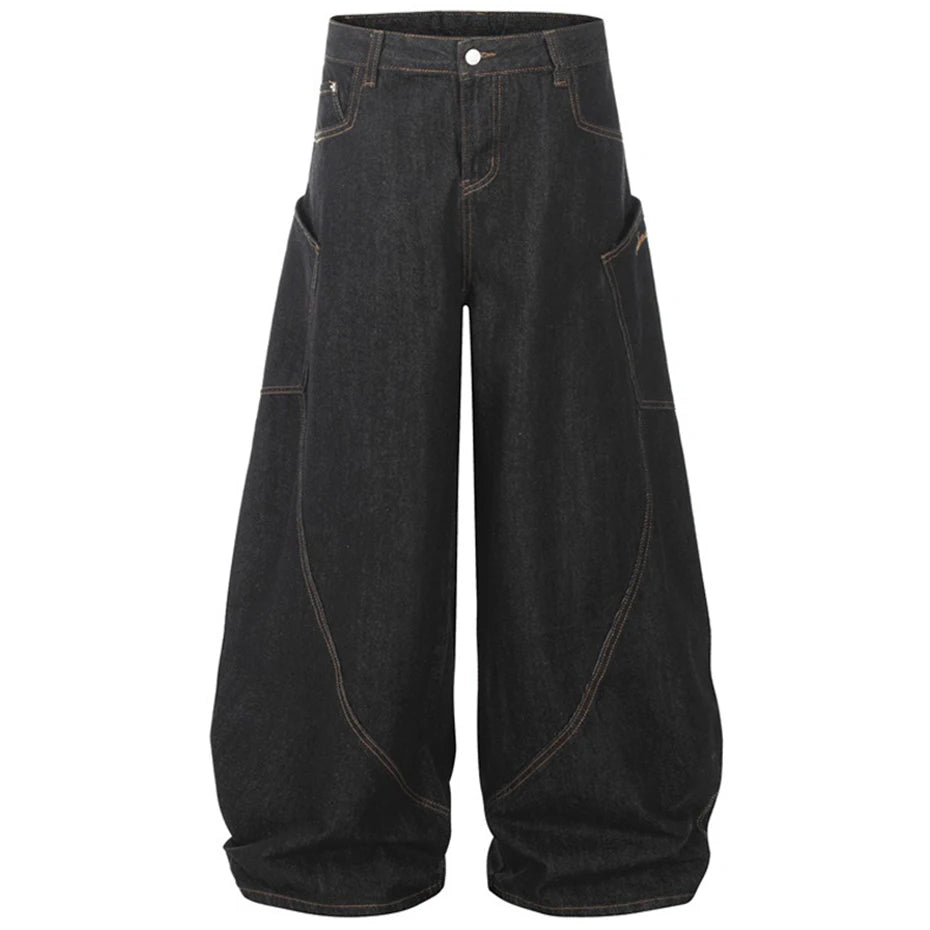 Denim Wide Leg Jeans — styling shot