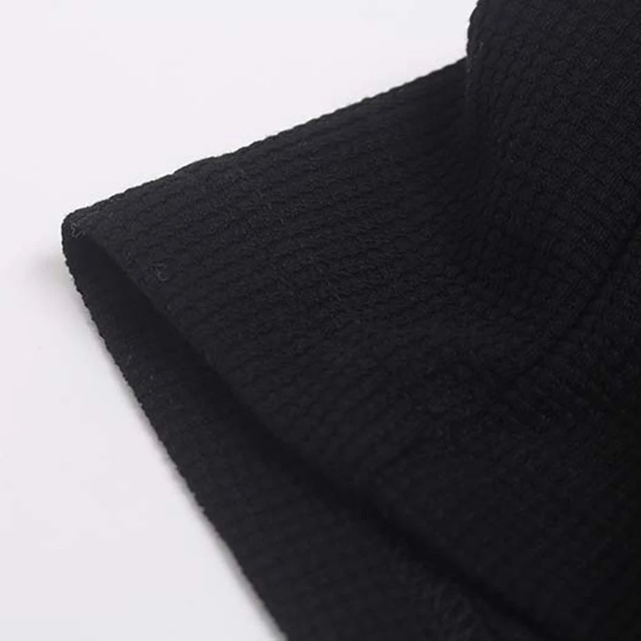 Patchwork Loose Long Sleeve Tee — fit shot