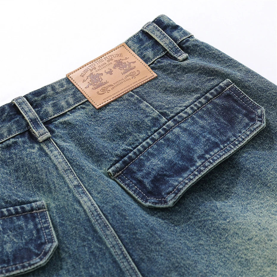 Car Vintage Loose Denim Shorts — fit shot
