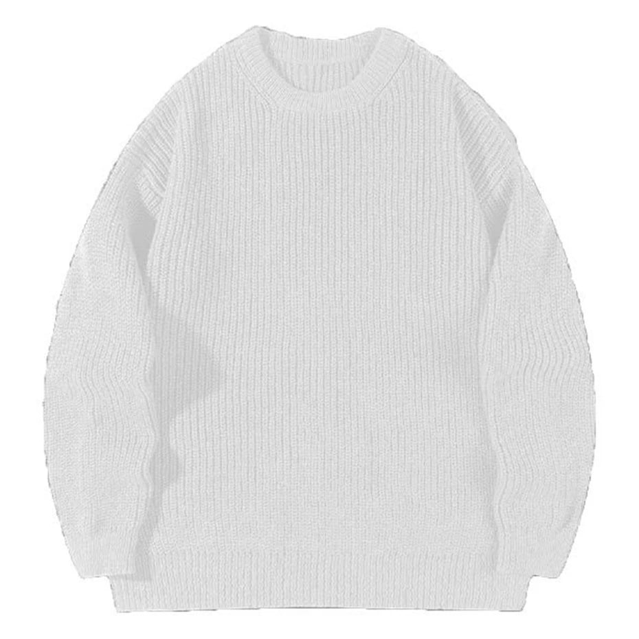 Y2K Black Knit Loose Sweater — detail shot