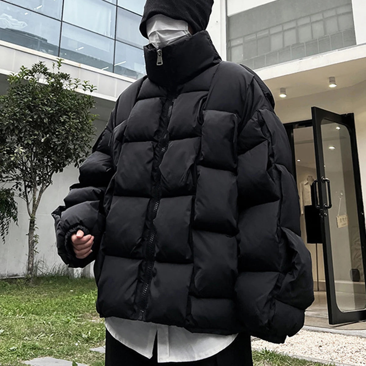 Padded Loose Puffer Jacket — styling shot