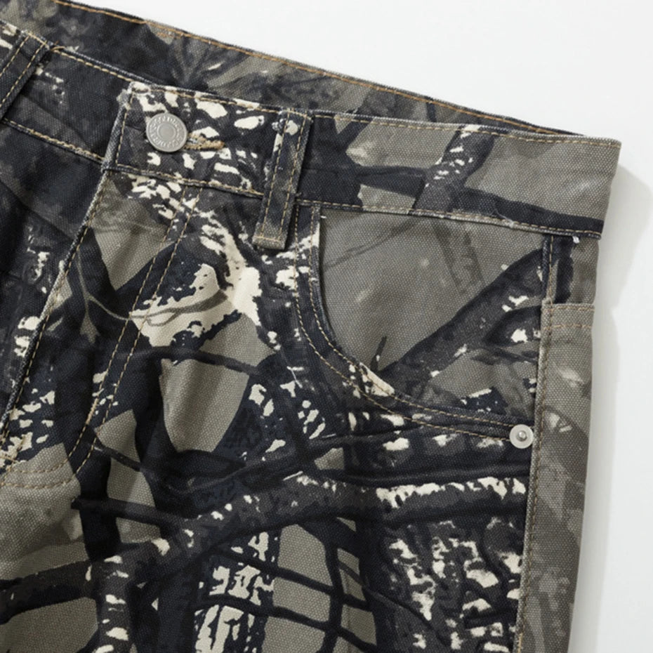 Vintage Graphic Denim Loose Jeans — detail shot