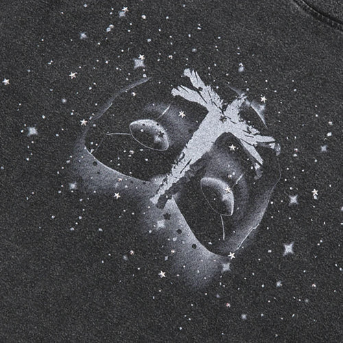 Black Mask Faded T-Shirt — front view