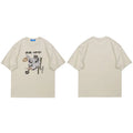 Funny Cartoon Cat Graphic T-Shirt — flat lay