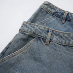 Vintage Ripped Denim Shorts — fit shot