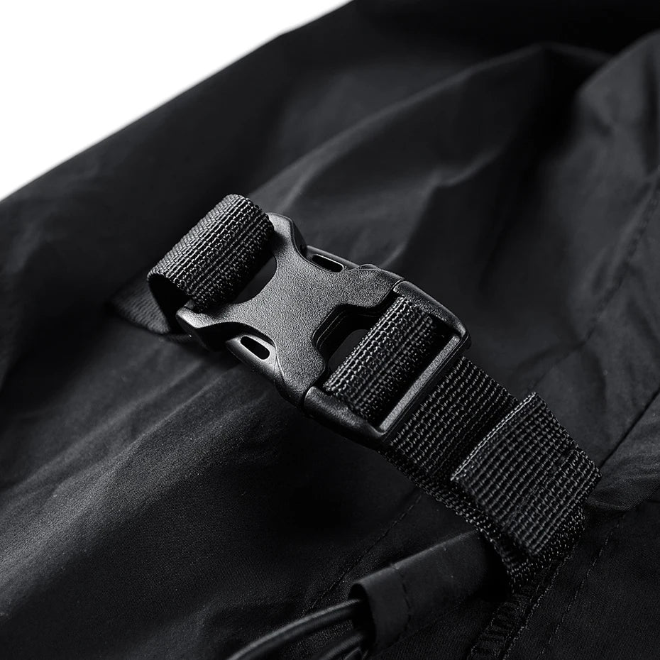Techwear Hooded Oversized T-Shirt — detail shot