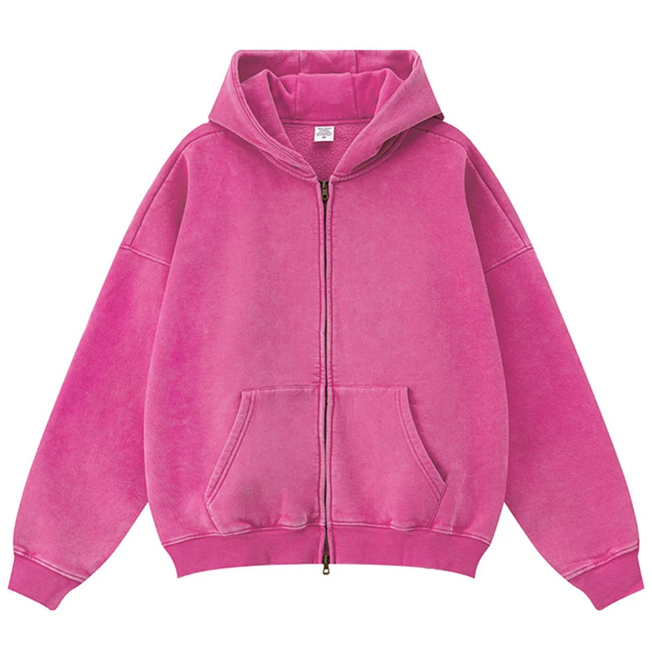 Hoodies Vintage Hooded Oversized Jacket — front view