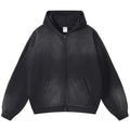 Vintage Hooded Loose Coat — front view