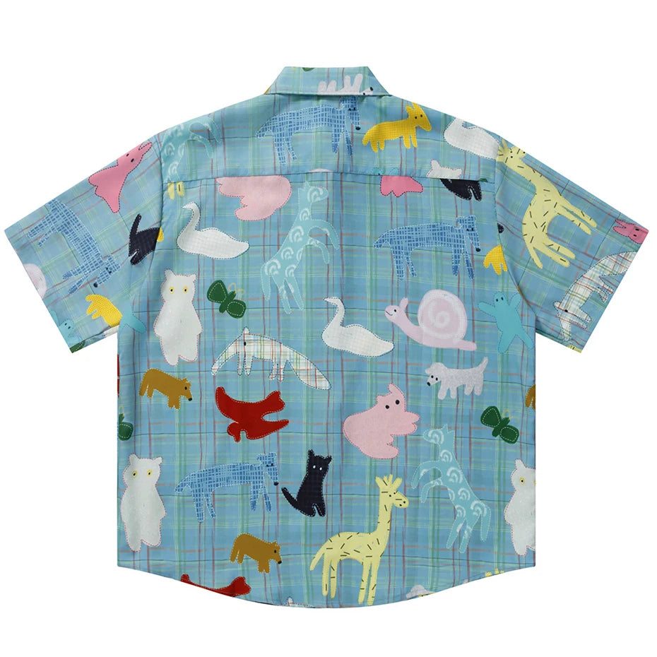 Sun Vintage Graphic Loose Shirt — front view