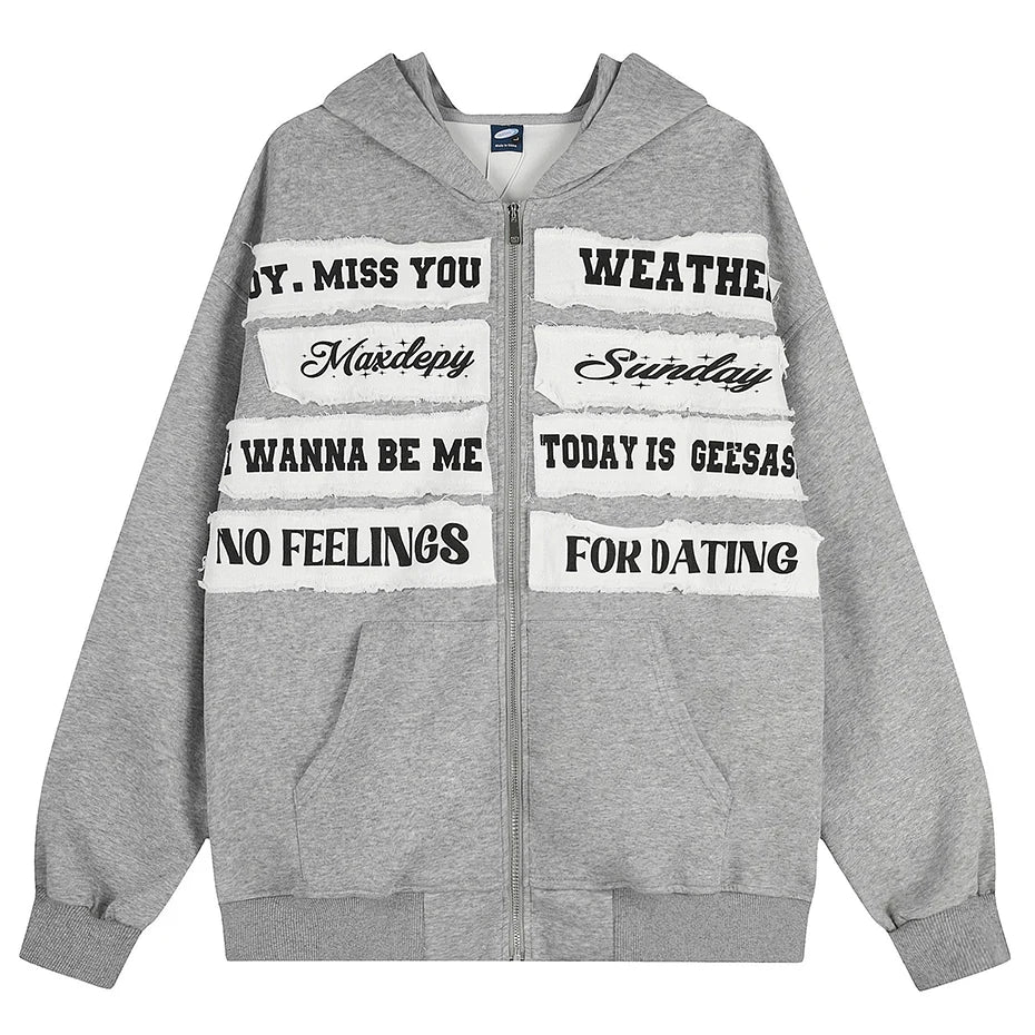 Vintage Patchwork Oversized Jacket — back view