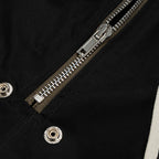Side Black Baggy Cargo Pants — detail shot
