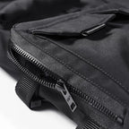 Techwear Black Car Oversized Bomber Jacket — fit shot