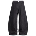 Blue Vintage Black Denim Baggy Jeans — fit shot