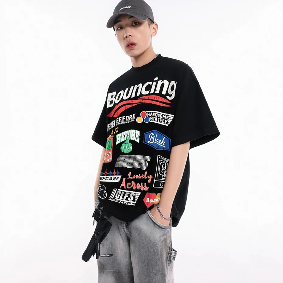 Black Loose Oversized Tee — fit shot