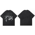 Car Retro Black Washed T-Shirt — styling shot