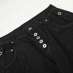 Leg Vintage Black Denim Baggy Jeans — fit shot